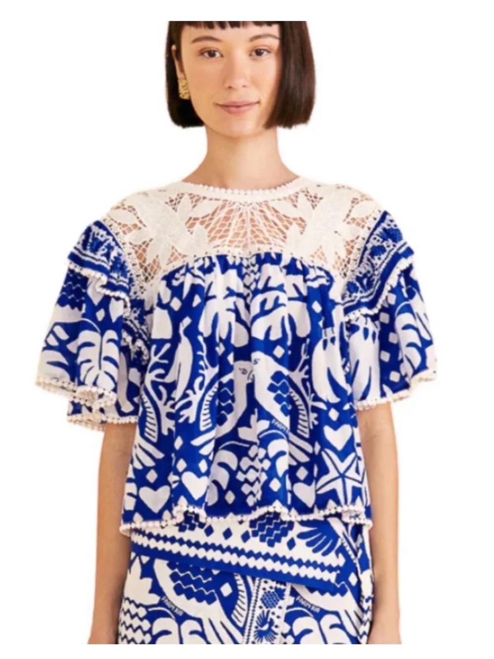 Farm Rio Jungle scarf top - size xsmall